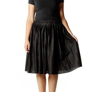 bimba & lola Black Pleated Midi Skirt